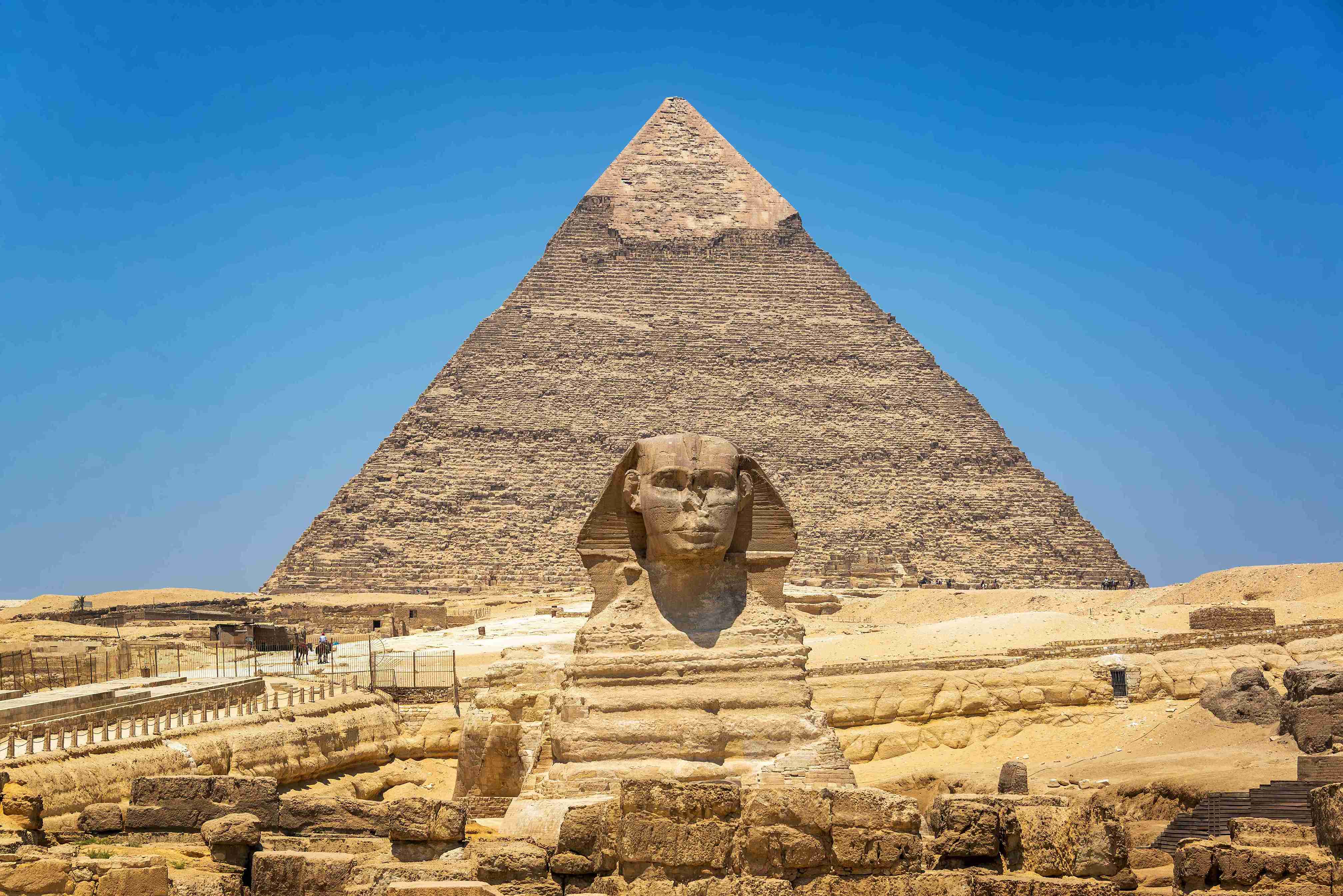 Pyramids and Sphinx